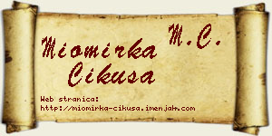 Miomirka Cikuša vizit kartica